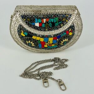 RAMLA Colorful Mosaic Clutch/Crossbody Bag